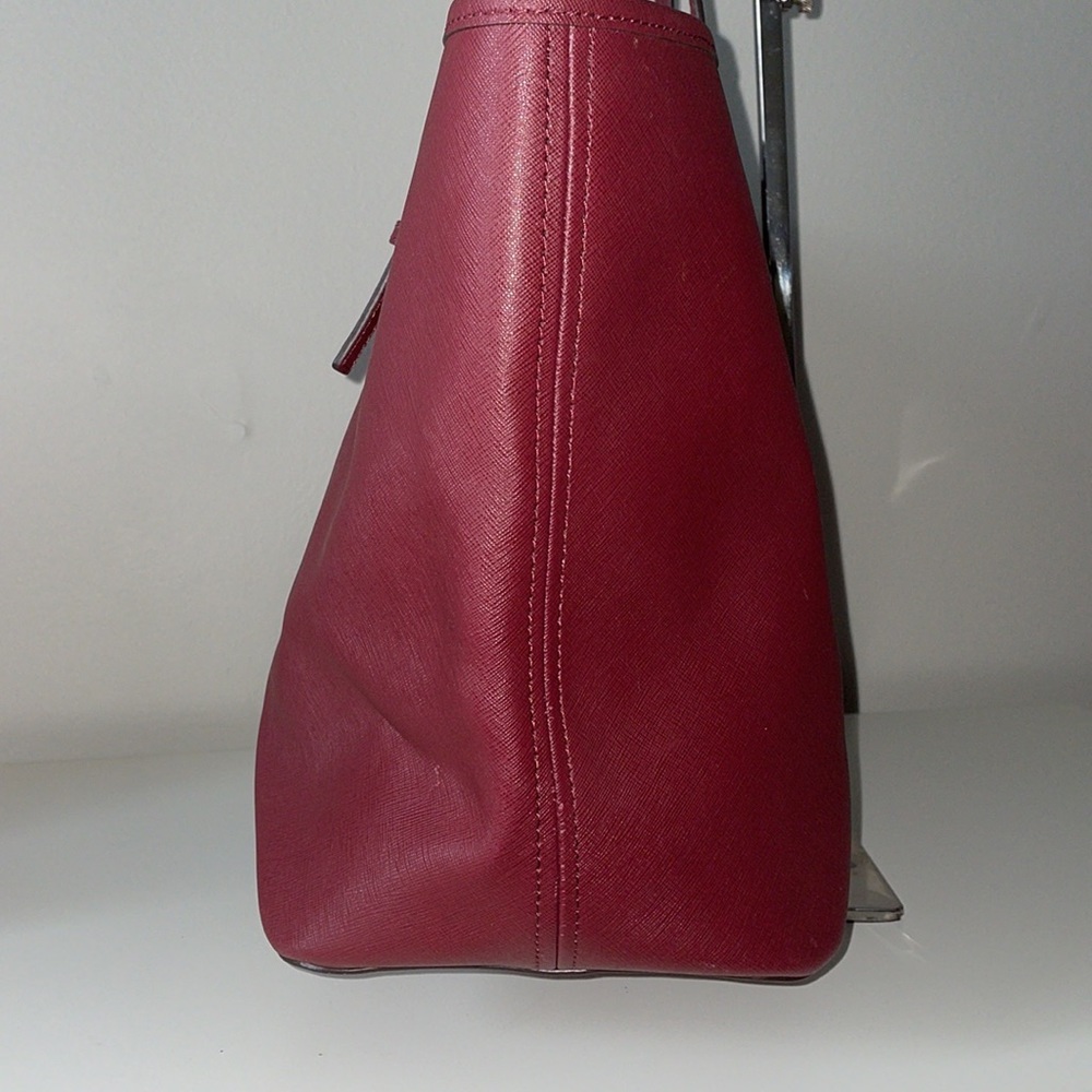Michael Kors Jet Set Travel Bag/Tote Purse Burgundy - Picture 4 of 14